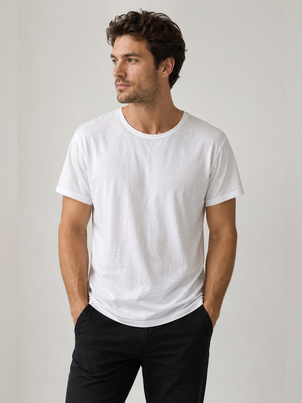 Bench Classic White Short Sleeve Tee Size XL Basic Casual Cotton Minimalist